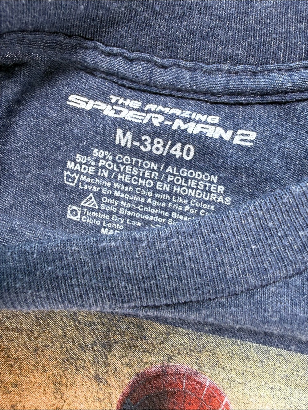 The Amazing Spider-Man 2 Andrew Garfield Movie Promo T Shirt Men's Medium Blue - Picture 2 of 4